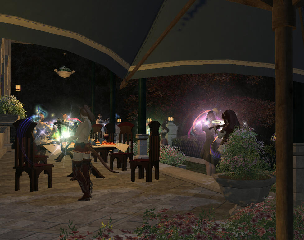 Performing for a serene night