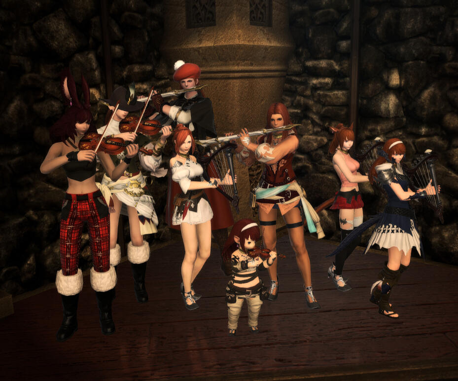 The Lassies on Ye Olde Pub's stage