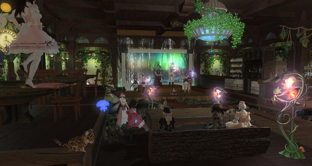 The Lassies perform at a regular opening of the Laird's Crannog in Ravana, Materia.